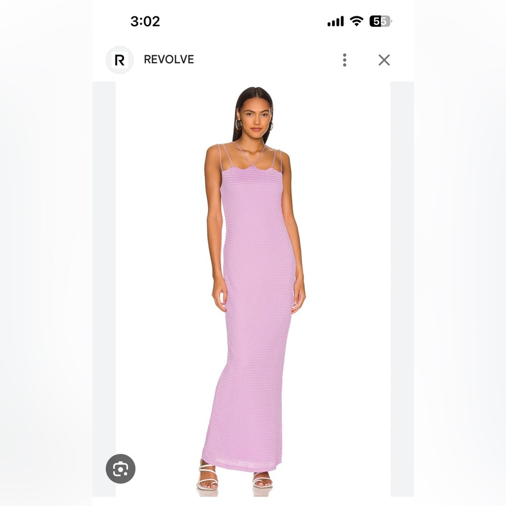 Camila Coelho Lilac Knit Maxi Dress